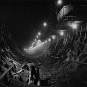 The Brooklyn Battery Tunnel under construction, 1946