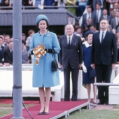 Queen Elizabeth at the Epsom Derby