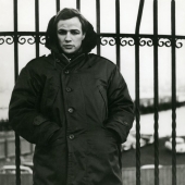 Marlon Brando on the set of On the Waterfront