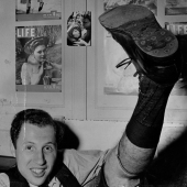 Jerry Cooke kicks up his heel at PIX Agency, 1940