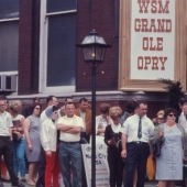 Nashville crowd outside Grand Ole Opry, 1968