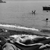 Sunbather in Positano, Italy, 1954