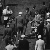 Robert Kennedy at Russia vs USA track meet, Los Angeles, CA 1964