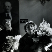 Bride and Groom with Lenin portratit