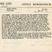 Time-LIFE Memo, Oct. 10, 1958